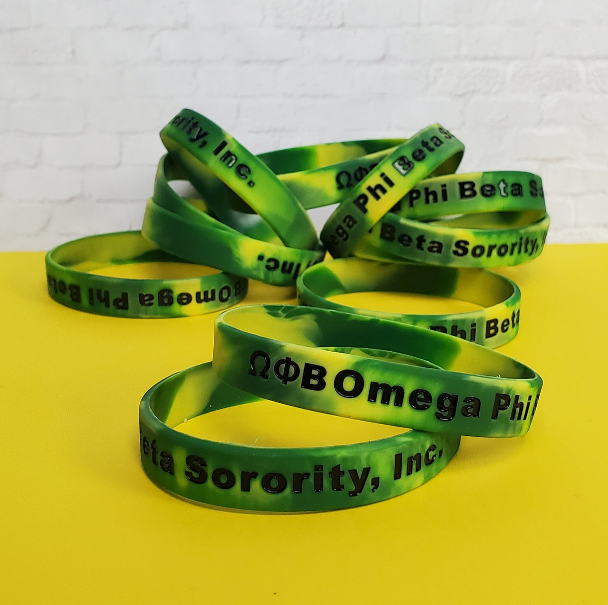 Jelly Wristbands Omega Phi Beta Eleven 19 Designs LLC