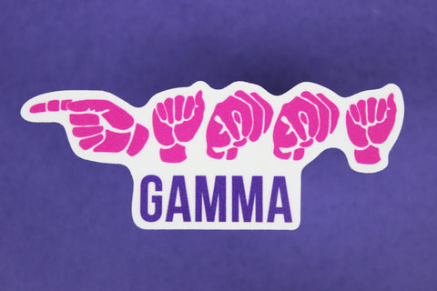 Gamma ASL Sticker | Sigma Lambda Gamma
