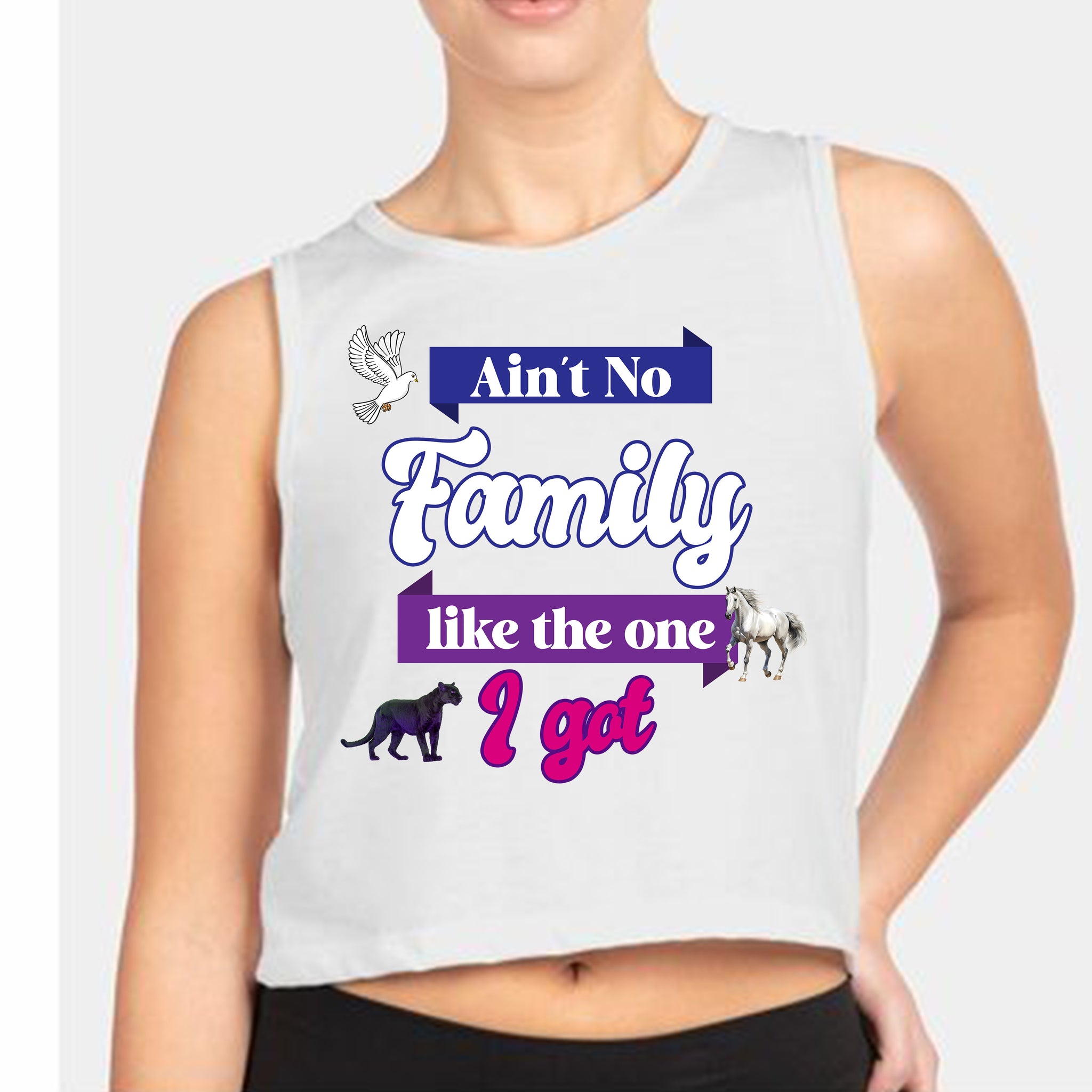 Ain't No Family Like The One I Got Cropped Tank - FIRM Family