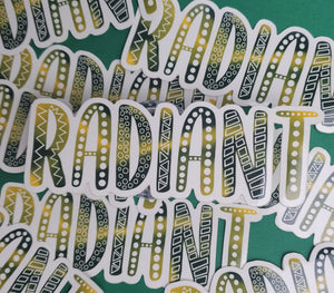 Radiant Sticker | Omega Phi Beta